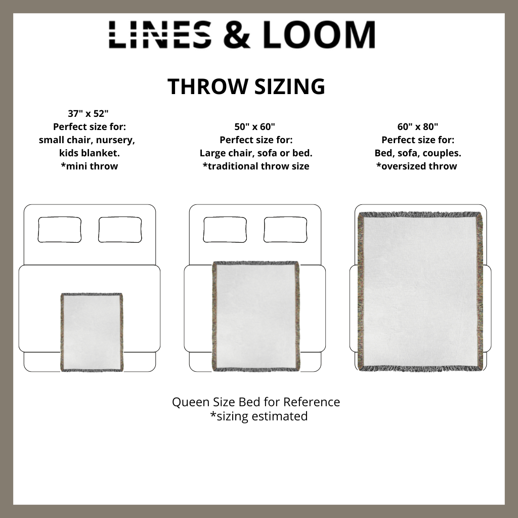 Cream Lines &amp; Loom Personalized Throw