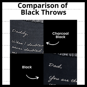 Charcoal Black Lines & Loom Personalized Throw