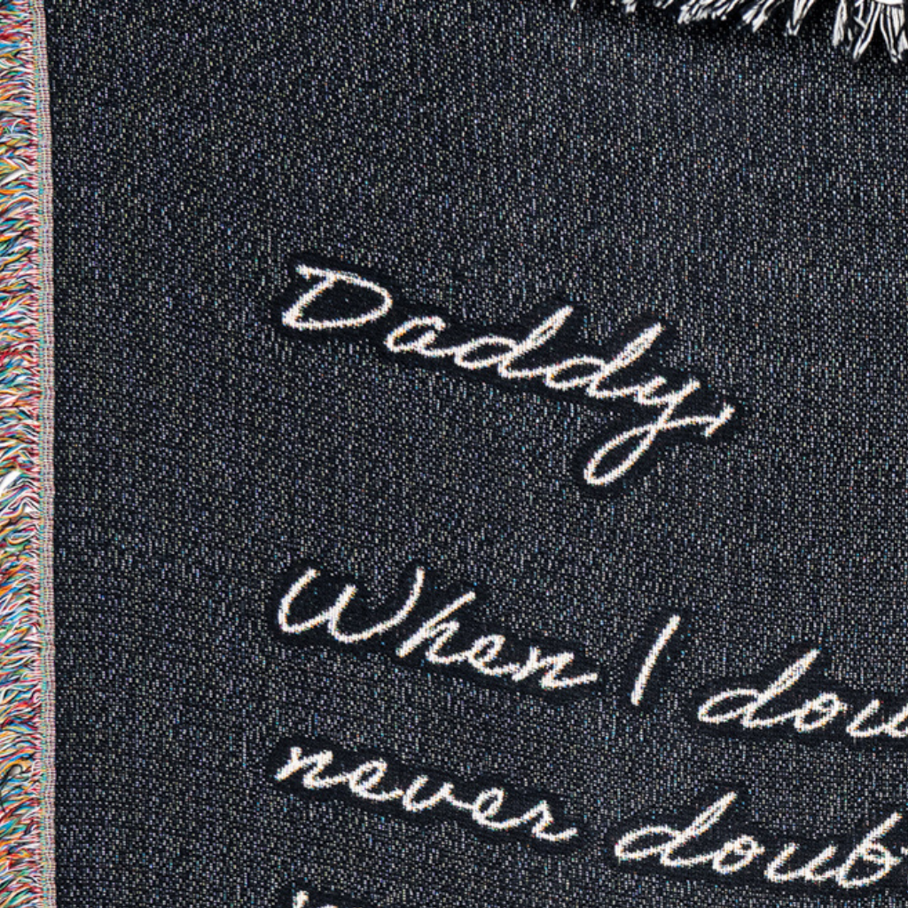 Charcoal Black Lines &amp; Loom Personalized Throw