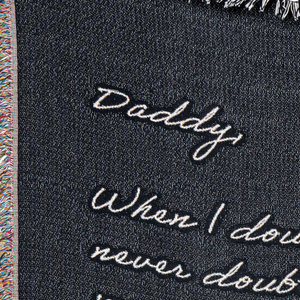 Charcoal Black Lines & Loom Personalized Throw