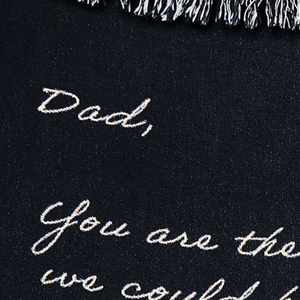 Deep Black Lines & Loom Personalized Throw