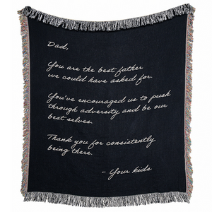 Deep Black Lines & Loom Personalized Throw